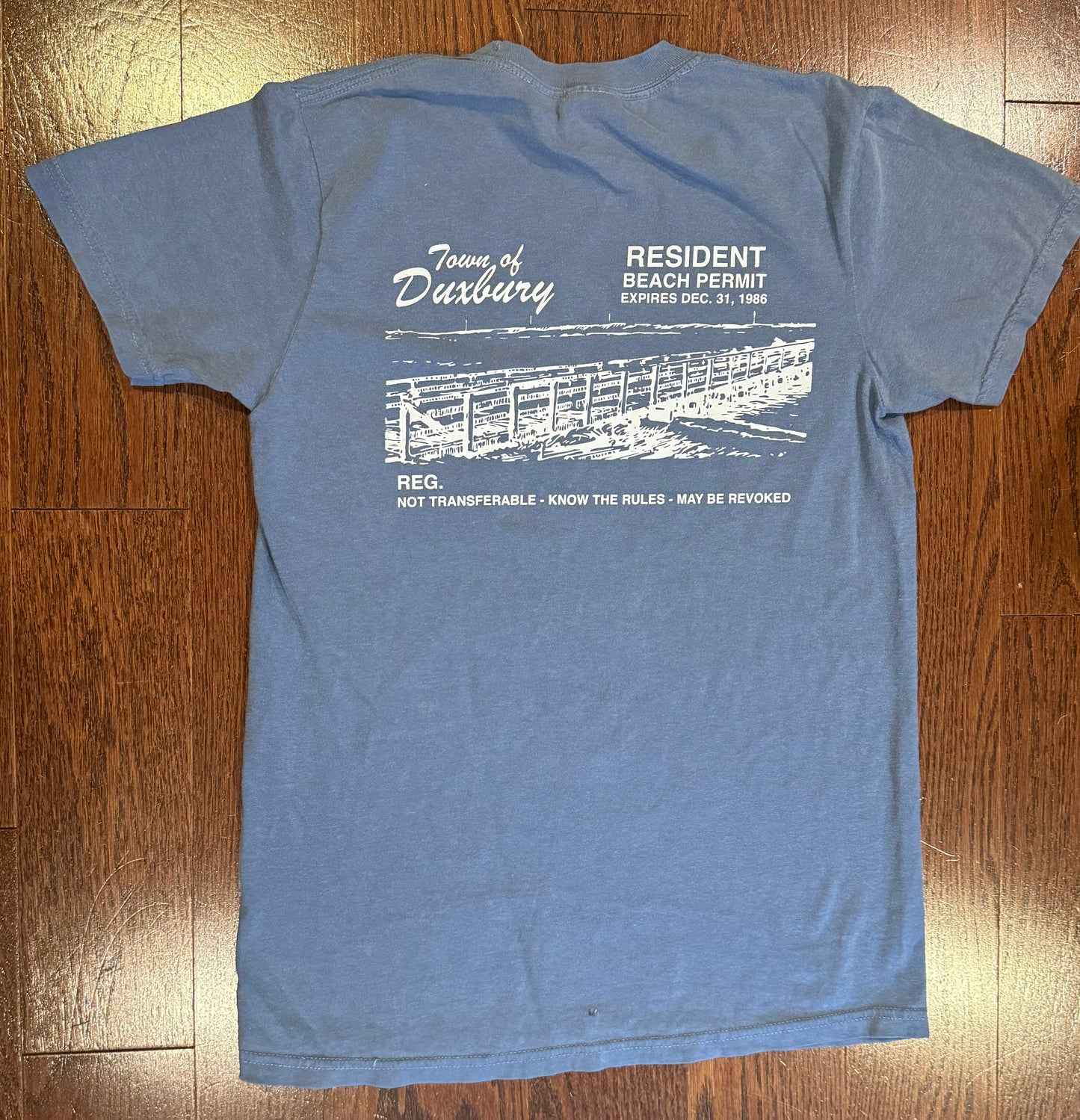 Blue Duxbury Beach Permit Tee